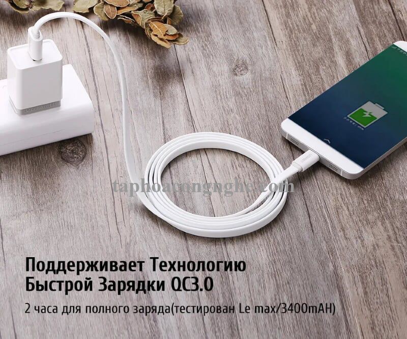 Ugreen 10691 0.5M màu Trắng Cáp USB TypeC sang USB 3.0 cáp dẹt US172 30010691